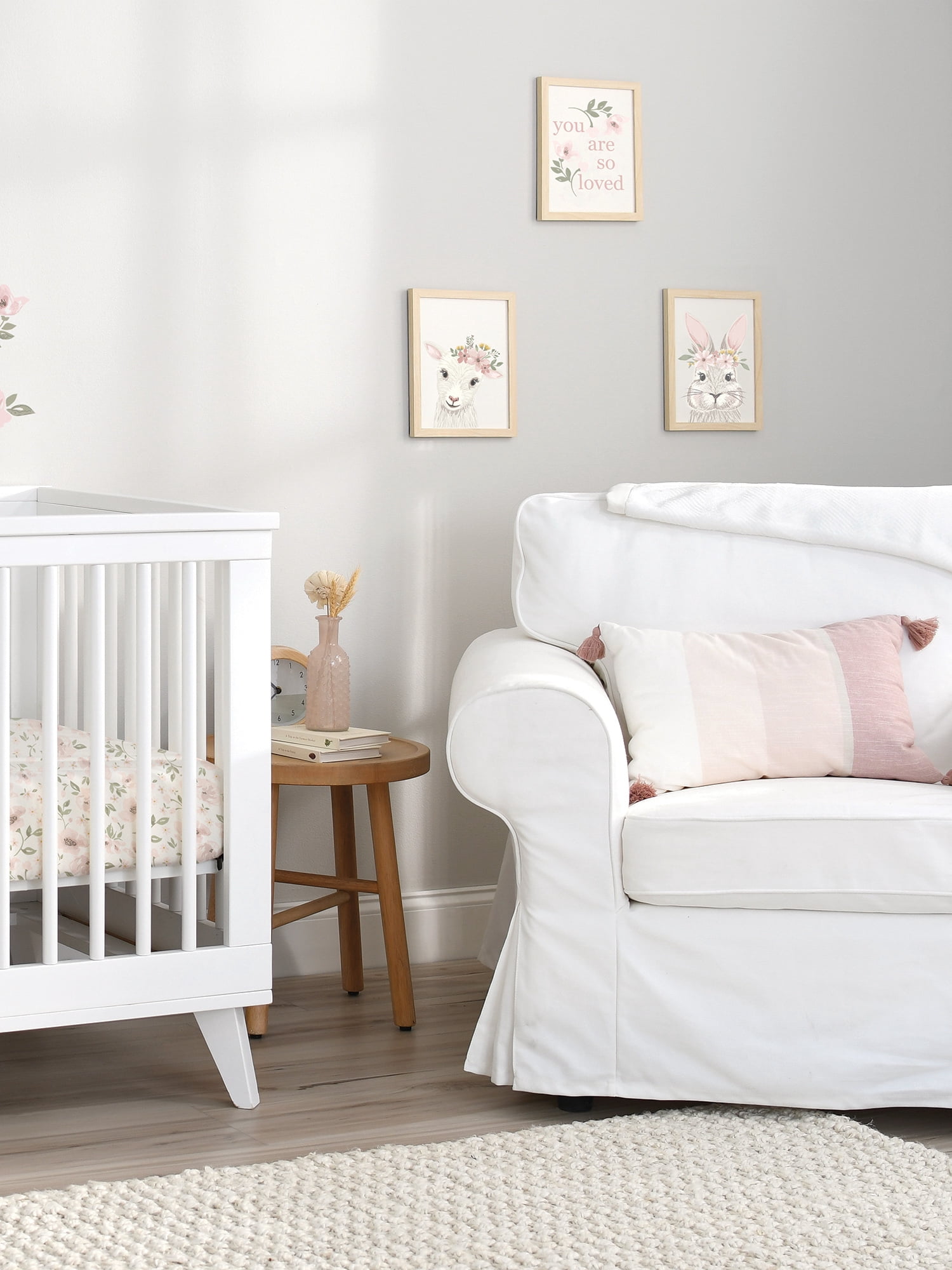Modern Moments By Gerber Baby Unframed Wall Art, 3 Piece Set, Ivory Floral