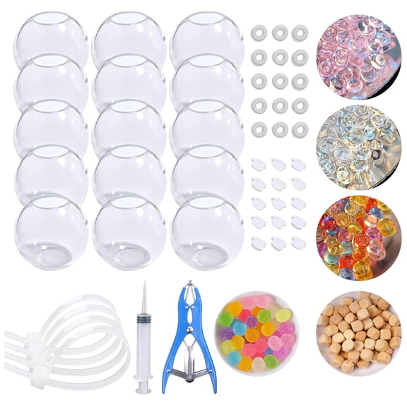 DIY Stress Ball Making Kit, Squishy Making Craft Set With 15 TPR Ball Skins, Air Pump And Expanding Tool, DIY Sensory Kit For Anxiety Relief And Sensory Play