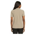 thumbnail image 2 of Port Authority Women's Short Sleeve Silk Touch Classic Polo Shirt Stone Small, 2 of 4