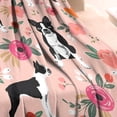 thumbnail image 3 of Boston Terrier Dog and Flower Florals Blanket,Comfortable Soft Flannel Throw Blanket,All Season,Warm Lightweight Blankets for Sofa Bed Couch Living Room Chair,30"x40"(80x100cm), 3 of 4