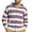 Blue, variant on Men's Striped Hooded Zip-Up Sweater Cardigan Long Sleeve Casual Knit Jacket