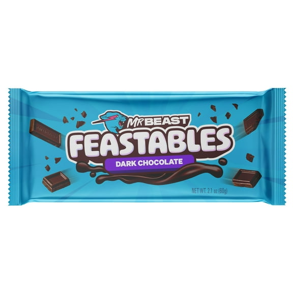 Feastables MrBeast Dark Chocolate Bar, 2.1 oz (60g), 1 Count