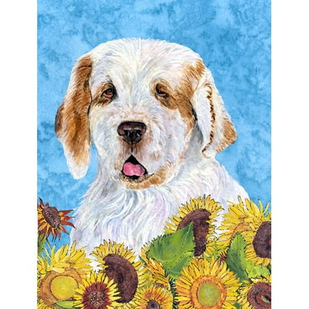 Caroline's Treasures Clumber Spaniel 2-Sided Garden Flag