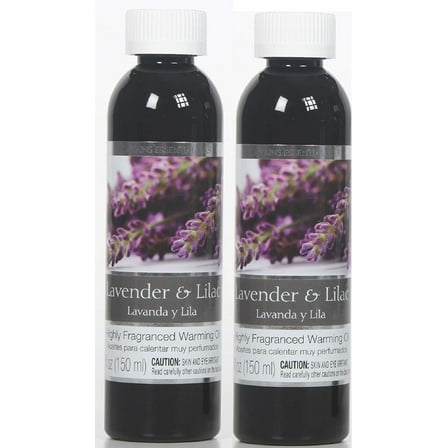 Hosley Set of 2, 5 oz Each Lavender & Lilac Fragrance Warming Oils 5 oz