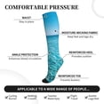 thumbnail image 3 of Lsque Crystal Clear Ocean Waves Pattern Sport Compression Socks for Men & Women 15-20 mmHg Knee High Nurse Pregnant Running Medical and Travel Athletic, 3 of 6
