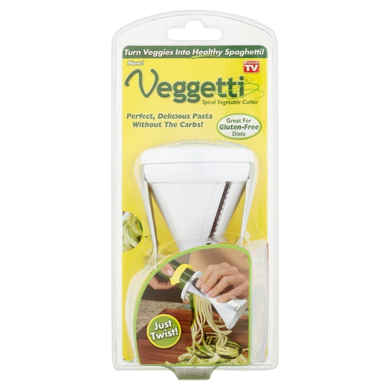 Veggetti Spiralizer, Spiral Vegetable Cutter, Vegetable Noodle Maker, as  Seen On TV, White Plastic