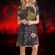 thumbnail image 2 of Vestidos estampados de playa con cuello redondo y manga corta informales de moda de verano para mujer Pompotops ghjkhdj14098, 2 of 9