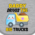 thumbnail image 4 of Inktastic Daddy Drives the Big Trucks with Dump Truck Boys or Girls Baby Bib, 4 of 4