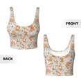 thumbnail image 5 of Xecao Retro Floral Butterfly for Sports Bra with Removable Pads, Crop Tank Top Design, Women's Longline Sports Bra - Non-Wired - XX-Large, 5 of 9