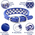 thumbnail image 3 of Spiked Dog Cat Collar Male Black Soft Leather Spike Puppy Collars Adjustable Mushroom Anti Bite Studded Dog Collars for Small Medium Large Dogs Chihuahua Yorkshire Pit Bull, 3 of 7