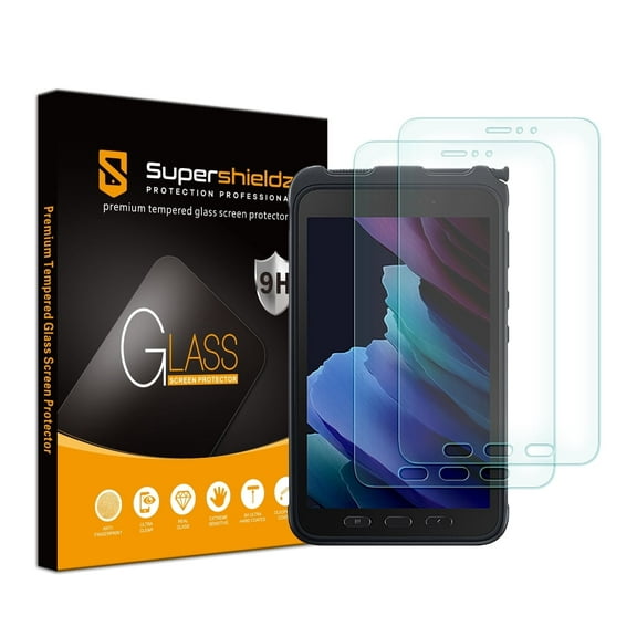 [2-Pack] Supershieldz for Samsung Galaxy Tab Active3 (8 inch) Tempered Glass Screen Protector, Anti-Scratch, Anti-Fingerprint, Bubble Free