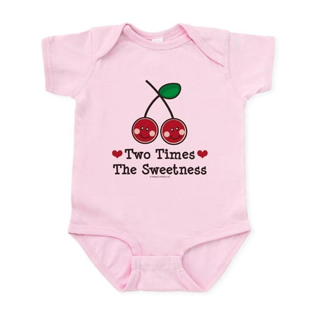

CafePress - Doubly Sweet Cherry Twin Onesie - Baby Light Bodysuit Size Newborn - 24 Months