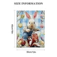 thumbnail image 2 of RUIYC Square On Canvas Wall Art Easter Spring Rabbit Bike Tulip Print Artwork with Framed Ready to Hang for Bedroom/Living Room/Office Decor Buffalo 12x16 in, 2 of 5