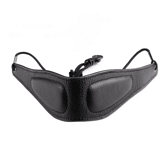 Black Saxophone Sax Genuine Leather Neck Strap With Mountaineering Rope in Comfort