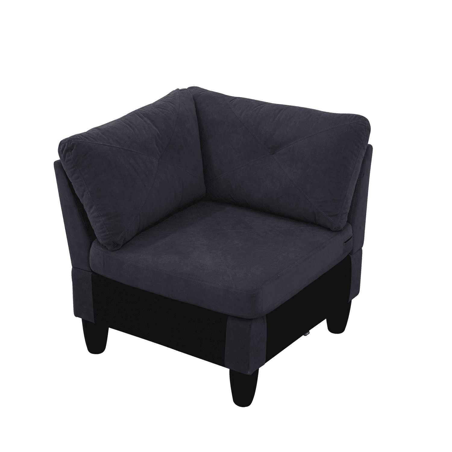 Hommoo Sofa Set,Massa Flannel 4-Piece Couch Living Room Sofa Set,Sectional Couches for Living Room,Dark Grey