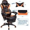thumbnail image 3 of Elecwish Adjustable & Ergonomic Swivel Gaming Chair, Orange, 3 of 9