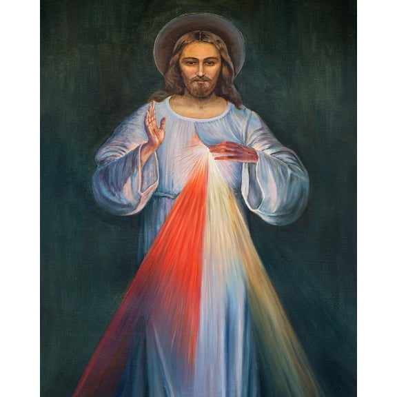 Catholic print picture - DIVINE MERCY SH - 8" x 10" ready to be framed
