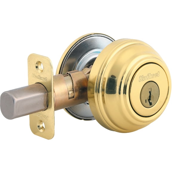 Kwikset 980 3 SMT CP K4 V1 Signature Brass Single Cylinder Deadbolt with SmartKey - Quantity 1