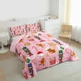 thumbnail image 3 of Homewish Pink Christmas Nutcracker Queen Comforter Set, Cute Santa Claus Bedding Sets, Teens Kids Boys Girls Reversible Bedding Comforter Set, Microfiber Bedroom Decor, 3-Piece, 3 of 8