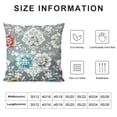 thumbnail image 5 of Qinduosi Teal Boho Pillow Covers Inch Pack of  Green and Grey Floral Throw Pillow Covers Vintage Flower Farmhouse Pillowcase Square Cushion Cover for Bedroom Sofa Couch Home Outdoor Decor, 5 of 5