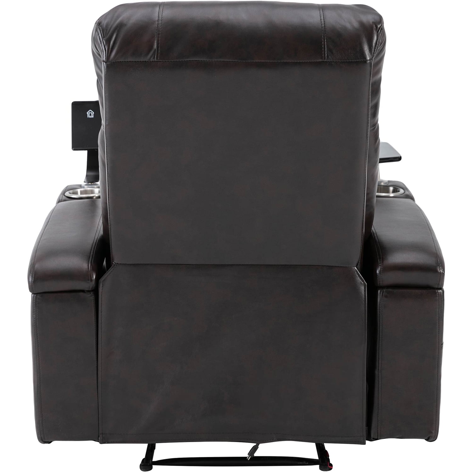 Kadyn Power Motion Recliner, Modern Recliner Chair with USB Charging Port and Hidden Arm Storage, PU Power Motion Recliner with 2 Convenient Cup Holders Design, Brown Kadyn Power Motion Recliner, Modern Recliner Chair with USB Charging Port and Hidden Arm Storage, PU Power Motion Recliner with 2 Convenient Cup Holders Design, Brown
