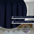 thumbnail image 6 of Woven Trends Two-Tone Window Curtain Valance, Double Layer Short Valance Small Window Curtains for Bathroom Living Room and Kitchen, Navy/White, 58" (W) x 14" (L) Valance, 6 of 7