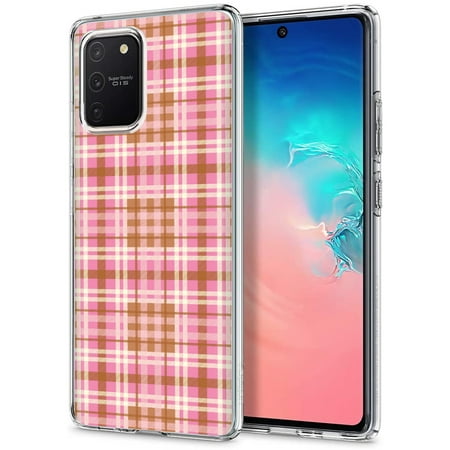 TalkingCase Slim Case for Samsung Galaxy S10 LITE (NOT FIT S10, S10+, S10e), Slim Thin Gel Tpu Cover, Plaid Grid Lines Print, Light Weight, Flexible, Soft, Anti-Scratch, Printed in USA
