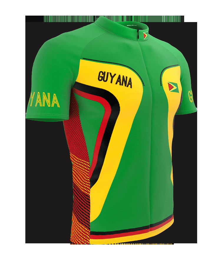 Guyana Full Zipper Bike Short Sleeve Cycling Jersey for Women Size