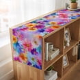 thumbnail image 6 of Spring Floral Table Runner, Pink Flowers Farmhouse Elegant Pastoral Washable Cotton Linen Table Runners 108 Inches Long, Dresser Scarf Runner for Dining/Living Room/Kitchen/Square Tables 13''x108'', 6 of 9