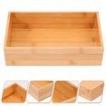 thumbnail image 1 of REOFLYUP Rectangular Wood Box for Storage and Desktop Organization Khaki 1Pack, 1 of 7