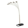 thumbnail image 2 of Chrome and Black Floor Lamp with Curvy Dome Shades,Silver Metal Lighting Lamps, 2 of 5