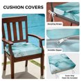 thumbnail image 3 of Outdoor Patio Cushion Covers 2 Pack Turquoise Marble Patio Chair Cushion Covers with Ties and Zipper Modern Abstract Art Waterproof Outdoor Seat Cushion Covers for Patio Furniture 22"x20", 3 of 9