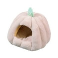thumbnail image 2 of Nido para gatos semicerrado, acogedor, con forma de calabaza de invierno, colchón para mascotas Rosa, 2 of 8
