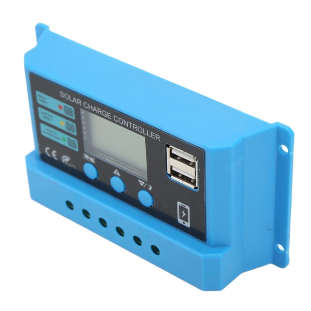Controlador solar V, panel solar de 12 V 24 V Controlador de carga solar Pantalla LCD Controlador solar de primera línea