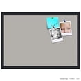 thumbnail image 2 of 27x19 inch cork bulletin board. this decorative framed pin board comes with dark stone design and a satin black frame. ideal for home office decor or message board (-1808), 2 of 2