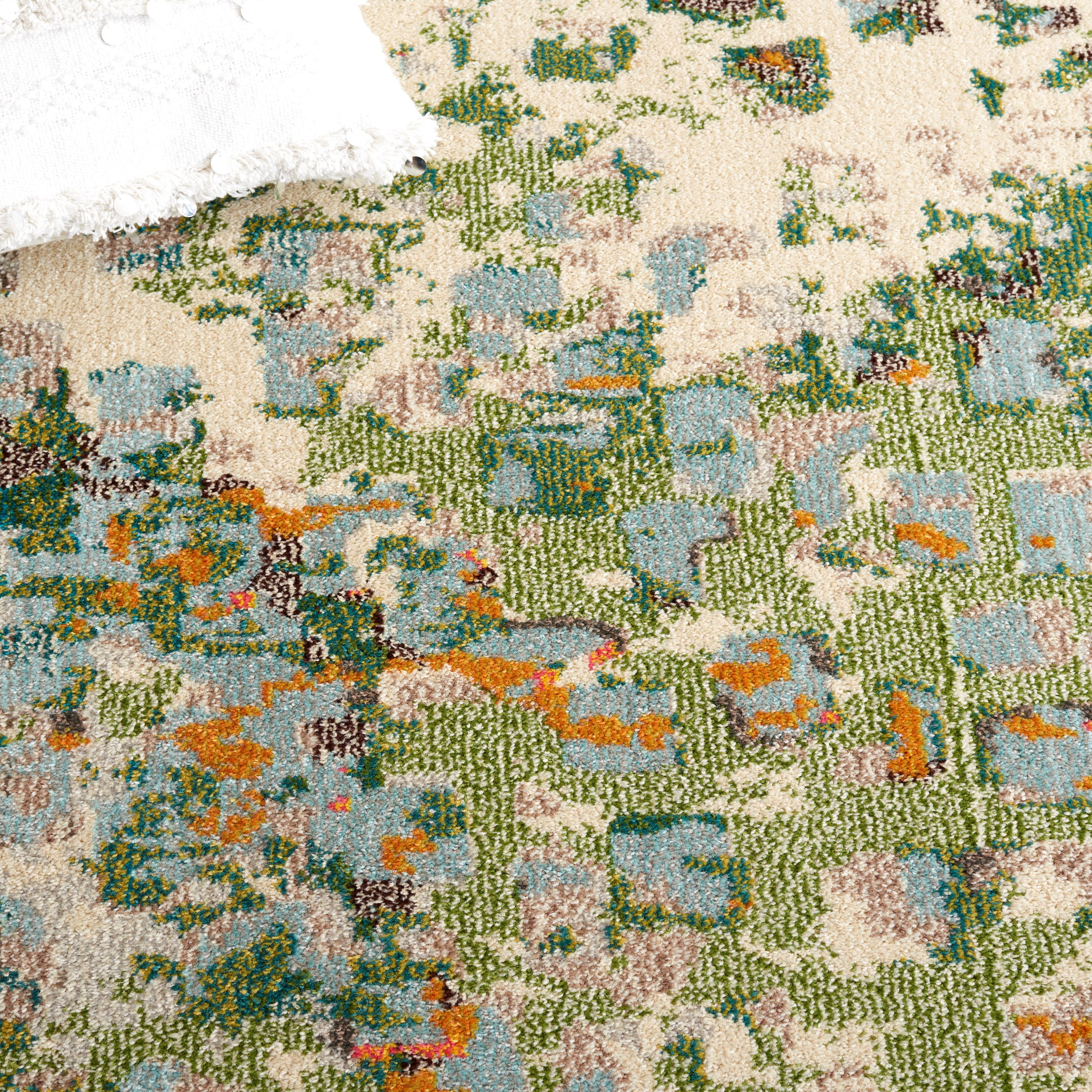 SAFAVIEH Monaco Driskoll Abstract Area Rug, Sage/Rust, 5'1" x 7'6"