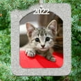 thumbnail image 3 of Expressly Yours! 2022 Picture Frame Christmas Ornament with Magnetic Glitter and Non-Glare Photo Protector, Vertical Silver, 3-Pack, 3 of 6