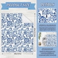 thumbnail image 2 of Blue White Floral Fuzzy Blanket Chinoiserie Flower Throw Blanket Decorative Soft Cozy Flannel Blanket for Home Bed Sofa Couch Chair, 50 x 60 Inch, 2 of 6