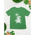 thumbnail image 6 of Boys Proud Irish T Rex Dinosaur Clover Hat Kids St Patricks Day Cute Gift Toddler Kids T Shirt, 6 of 6