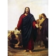 thumbnail image 2 of Roed, Jorgen Pedersen 24x32 White Modern Wood Framed Museum Art Print Titled - Christ with his Disciples, 2 of 4