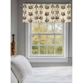 thumbnail image 3 of Vintage Rose Pattern Valances for Windows, Rod Pocket Kitchen Valance Curtains - Soft & Washable Small Window Treatment for Living Room,&nbsp;Bathroom, Ornate Scrollwork , 42x12 Inch, 1 Panel, 3 of 9