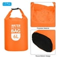 thumbnail image 3 of Uxcell 6L Waterproof Dry Bag, Dry Roll Top Lightweight Dry Storage Bag for Kayaking Camping, Orange 2 Pack, 3 of 6