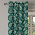 thumbnail image 2 of Ambesonne Damask Grommet Curtain, French Rococo Motifs, 50" x 72", Dark Teal Eggshell, 2 of 6