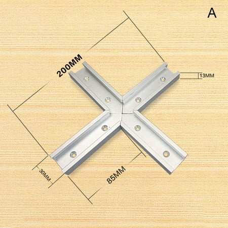 

200mm Cross T-track Connector Set 30 Type T-slot Miter Track Jig Fixture Slot Connector New