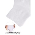 thumbnail image 3 of 3-Pack Low Cut Socks for Diabetics Men Women, Moisture-Wicking Wide Calf Socks, Non-Binding & Extra Wide Top (White), 3 of 8