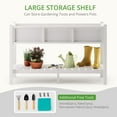 thumbnail image 3 of Dycanpo Raised Garden Bed with Legs and Storage Shelf, Outdoor Planter Box, 47x19x28in, White, 3 of 9