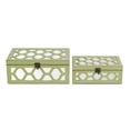 thumbnail image 3 of Serapha Set of 2 Mirror Overlayed Boxes - Green, 3 of 5