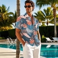 thumbnail image 5 of KUIFORTI Matching Hawaiian Outfits for Family Washable Couple Matching Outfits Tropical Leaf Men’s Hawaiian Shirt Lightweight Fit for Honeymoon Trip Fashionable, 5 of 7