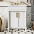 thumbnail image 5 of Harper & Bright Designs 24" Small Bathroom Vanity with Sink, Bathroom storage Cabinet with Doors and Shelf, White, 5 of 19