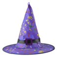 thumbnail image 2 of Halloween Wizard Hat LED Lightweight Wide Brim Costume Witch Hat Witch Cap, 2 of 6